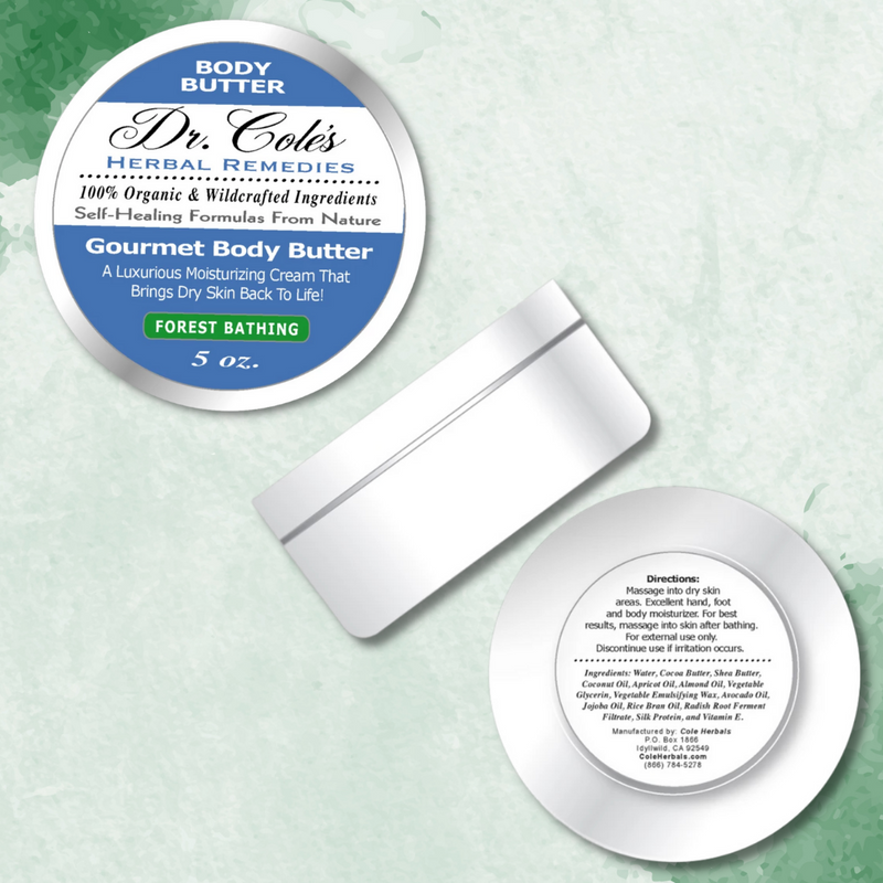 COLEHERBALS LLC 36 - Dr. Cole's Gourmet Body Butter - FOREST BATHING Herbal Lavender