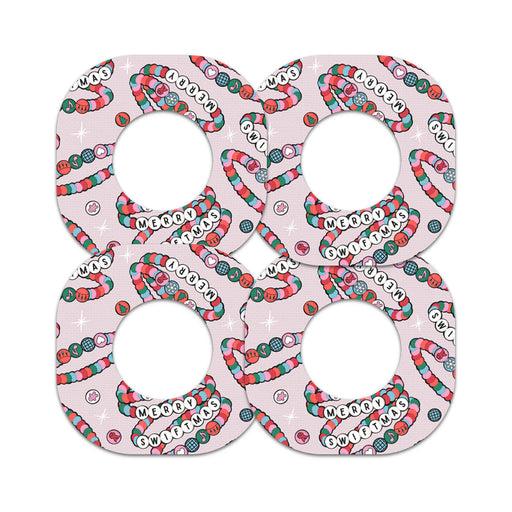 Peelz Merry Swiftmas Dexcom G7 and Stelo Patch Tape - Pump Peelz Patch Medical Tape White Smoke 12-Pack (Set of 12 Patches),4-Pack (Set of 4 Patches),1-Single (1 Single Patch)