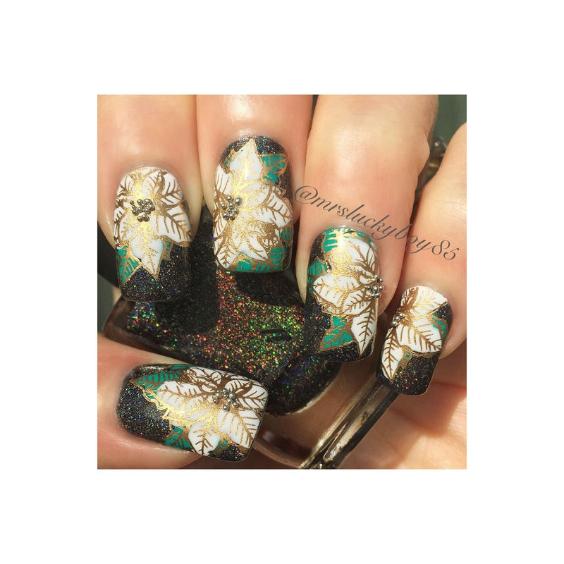 UberChic Beauty Holiday Spirit, (Christmas-01) Stamping Plate Tan