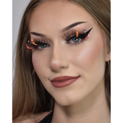 Lunautics Sorbet Sparkle - Faux Mink Glam Glitter & Rhinestone Glitter Lashes False Eyelashes Rosy Brown