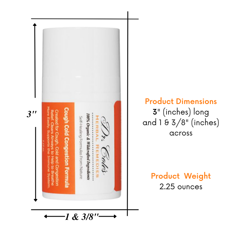 COLEHERBALS LLC 27 - Dr. Cole's Cough Cold Congestion Stick Herbal White Smoke