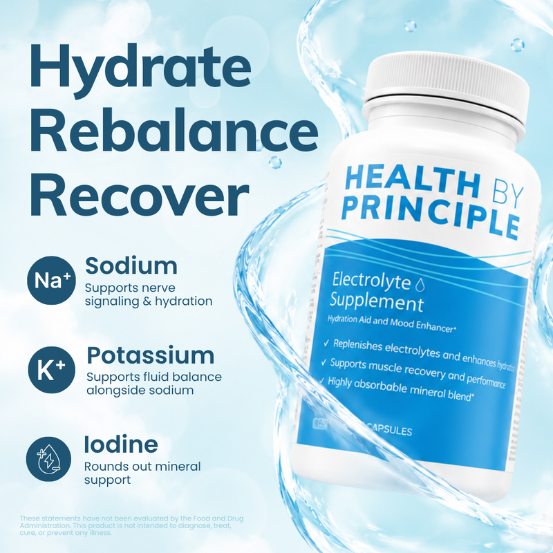 Health By Principle Complete Electrolyte Capsules - Case of 12 Bottles Supplement Alice Blue