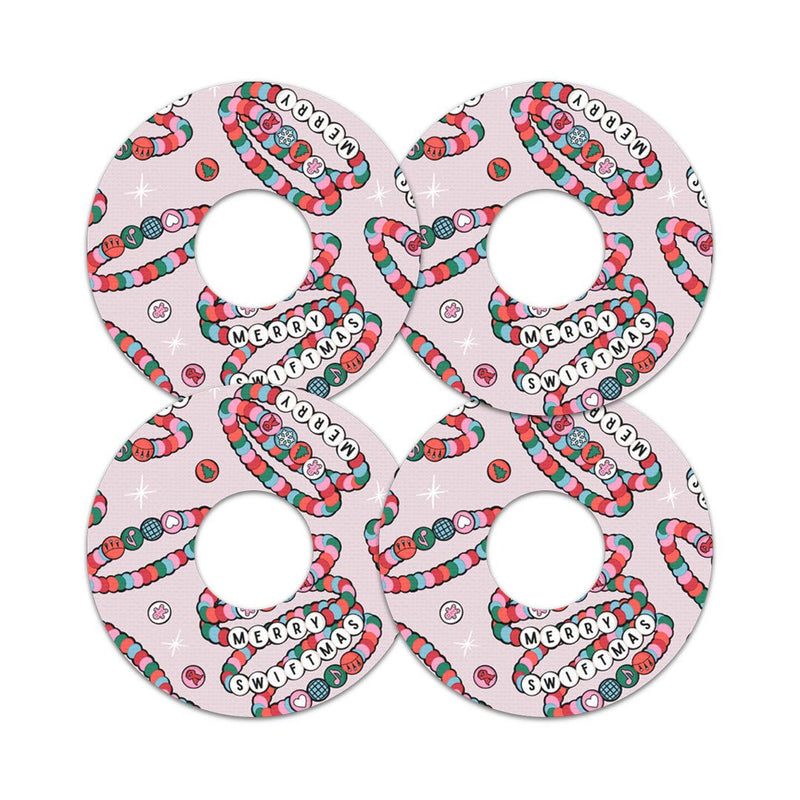 Peelz Merry Swiftmas FreeStyle Libre 3 Plus & Lingo  Patch Tape - Pump Peelz Patch Medical Tape White Smoke 12-Pack (Set of 12 Patches),4-Pack (Set of 4 Patches),1-Single (1 Single Patch)
