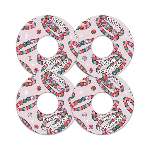 Peelz Merry Swiftmas FreeStyle Libre 3 Plus & Lingo  Patch Tape - Pump Peelz Patch Medical Tape White Smoke 12-Pack (Set of 12 Patches),4-Pack (Set of 4 Patches),1-Single (1 Single Patch)
