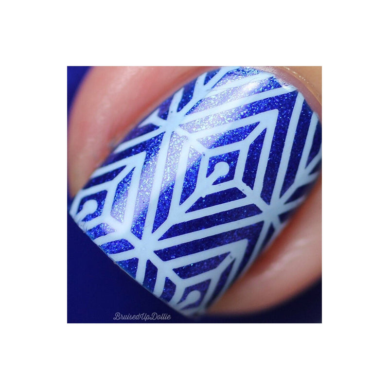 UberChic Beauty Art Deco Flair Stamping Plate Gray