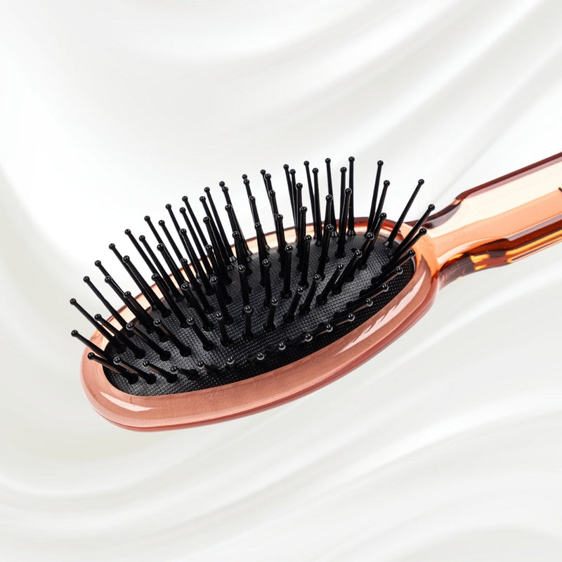 KOH-I-NOOR Beauty USA All Seasons Synthetic Pin Hair Brush - Pneumatic Cushion for Thick & Coarse Hair Hair Brush White Smoke Rose pink / Large,Coral red / Large,Petroleum Blue / Large,Rose pink / Small,Coral red / Small,Petroleum Blue / Small