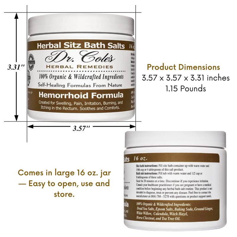 COLEHERBALS LLC 02 - Dr. Cole's Hemorrhoid Salts Herbal White Smoke