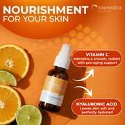 Cosmedica Skincare Cosmedica Skincare Vitamin C Serum for Face with Hyaluronic Acid – Anti Aging Serum for Dark Spots, Fine Lines, Wrinkles – Hydrating Collagen Booster for Women & Men Serum Coral 1oz,2oz