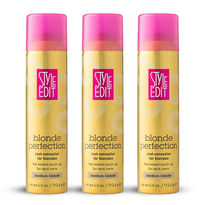 Style Edit Blonde Perfection Root Concealer Spray Spray White Smoke Medium Blonde / Pack of 3