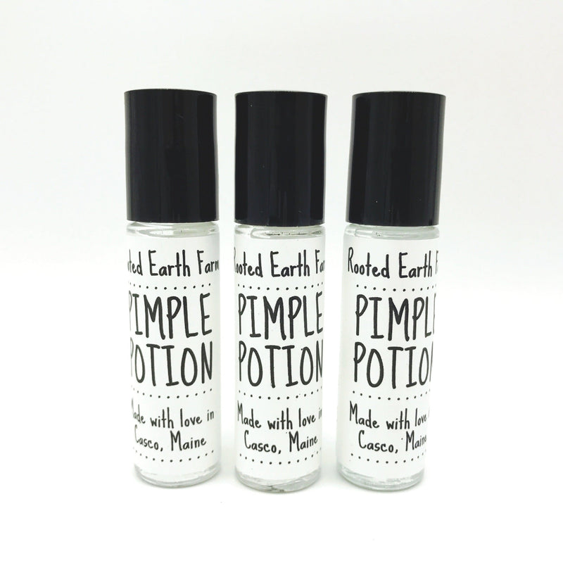 Rooted Earth Farm + Apothecary Pimple Potion Acne Relief White Smoke 3 bottles