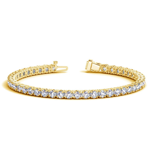 Bids.com Lab Grown Round Diamond Tennis Bracelet in 14k Yellow Gold (10 cctw F/G  VS2/SI1) Bracelets White Smoke 7 / Yellow Gold