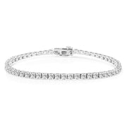 Bids.com 14K White Gold 5.00 Cttw Prong Set Lab Grown Round Diamond Classic Tennis Bracelet (F-G Color, VS2-SI1 Clarity) - 7.25" Bracelets White Smoke White.Gold / 7.25