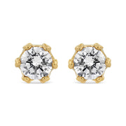 Bids.com 14K White Gold 1/2 Cttw Round Diamond Crown Stud Earring (I-J Color, I1-I2 Clarity) Earrings White Smoke White.Gold / 0.54,Yellow.Gold / 0.54