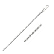 Bids.com 14k White Gold 1.8mm Square Wheat Chain Necklaces White Smoke 16 / White Gold,18 / White Gold,20 / White Gold