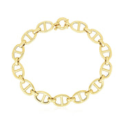 Bids.com 14k Yellow Gold High Polish Mariner Link Bracelet (8.8mm) Bracelets White Smoke 7.5 / Yellow Gold