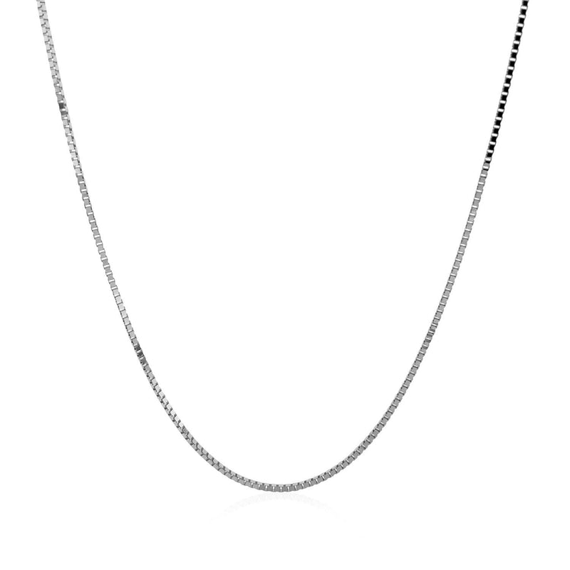 Bids.com 14k White Gold Classic Box Chain 0.8mm Necklaces White Smoke 16 / White Gold,17 / White Gold,18 / White Gold,20 / White Gold,22 / White Gold,24 / White Gold,30 / White Gold