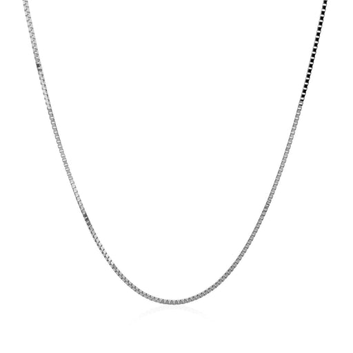 Bids.com 14k White Gold Classic Box Chain 0.8mm Necklaces White Smoke 16 / White Gold,17 / White Gold,18 / White Gold,20 / White Gold,22 / White Gold,24 / White Gold,30 / White Gold