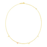 Bids.com 14k Two Tone Gold Love Necklace Necklaces White Smoke 18 / Two-Tone Gold