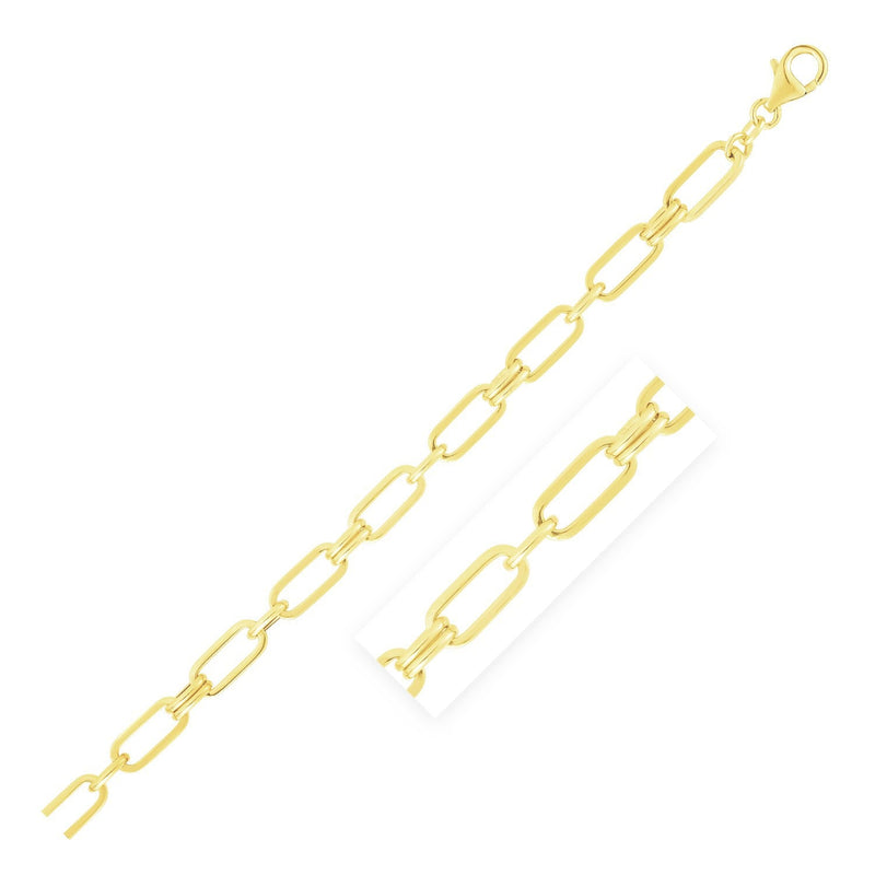 Bids.com 14k Yellow Gold High Polish Paperclip Rondel Link Chain Necklaces White Smoke 18 / Yellow Gold