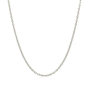 Bids.com 14k White Gold Round Cable Link Chain 1.5mm Necklaces White Smoke 16 / White Gold,17 / White Gold,18 / White Gold,20 / White Gold