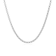 Bids.com 14k White Gold Rolo Chain 1.9mm Necklaces White Smoke 16 / White Gold,18 / White Gold,20 / White Gold