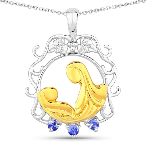Bids.com 0.11 Carat Genuine Tanzanite .925 Sterling Silver Pendant Pendants White Smoke size 18.00