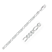 Bids.com 3.8mm 14k White Gold Solid Figaro Bracelet Bracelets White Smoke 7 / White Gold,8 / White Gold