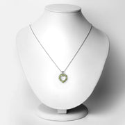 Bids.com 1.70 Carat Genuine Peridot .925 Sterling Silver Pendant Pendants White Smoke size 18.00