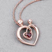 Bids.com 0.32 Carat Genuine Garnet .925 Sterling Silver Pendant Pendants Gray size 18.00