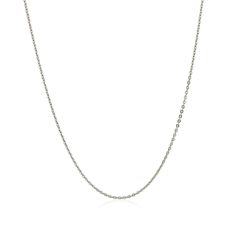 Bids.com Sterling Silver Rhodium Plated Cable Chain 0.6mm Necklaces White Smoke 16 / Sterling Silver,18 / Sterling Silver,20 / Sterling Silver,One / Sterling Silver