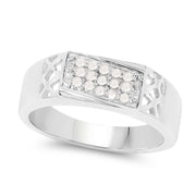 Bids.com 0.23 Carat Genuine White Diamond .925 Sterling Silver Ring Rings White Smoke size 9.00,size 6.00,size 7.00,size 8.00,size 5.00