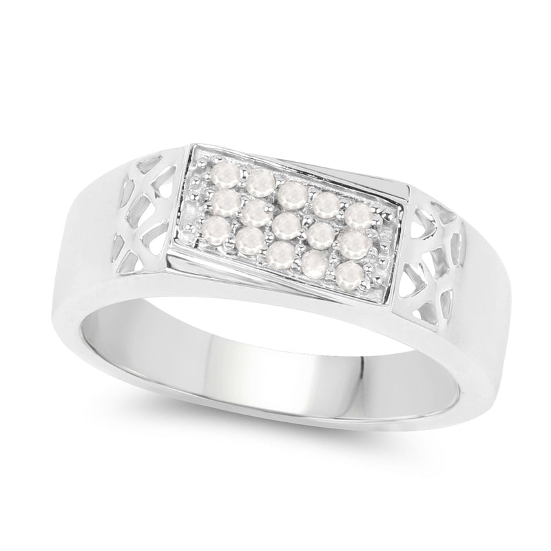 Bids.com 0.23 Carat Genuine White Diamond .925 Sterling Silver Ring Rings White Smoke size 9.00,size 6.00,size 7.00,size 8.00,size 5.00