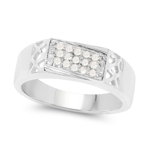 Bids.com 0.23 Carat Genuine White Diamond .925 Sterling Silver Ring Rings White Smoke size 9.00,size 6.00,size 7.00,size 8.00,size 5.00