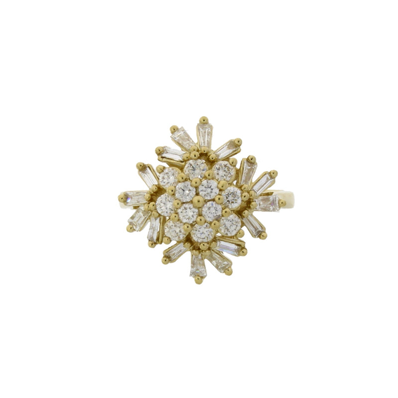 Bids.com 1.00ct Diamond Ring 10KT Yellow Gold Rings White Smoke 7