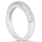 Bids.com 14k White Gold Triple Multi-Row Micro- Pave Diamond Wedding Ring Band Rings White Smoke 4 / White Gold,4.5 / White Gold,5 / White Gold,5.5 / White Gold,6 / White Gold,6.5 / White Gold,7 / White Gold,7.5 / White Gold,8 / White Gold,8.5 / White Gold,9 / White Gold