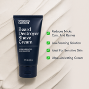 Grooming Lounge Grooming Lounge Beard Destroyer Shave Cream - Best Shave Cream For Sensitive Skin Shaving Creams Antique White