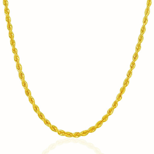 Bids.com 3.0mm 14k Yellow Gold Solid Rope Chain Necklaces White Smoke 16 / Yellow Gold,18 / Yellow Gold,20 / Yellow Gold,22 / Yellow Gold,24 / Yellow Gold,30 / Yellow Gold,One / Yellow Gold