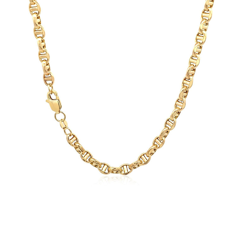 Bids.com 4.5mm 14k Yellow Gold Anchor Chain Necklaces White Smoke 20 / Yellow Gold,24 / Yellow Gold