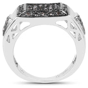 Bids.com 0.52 Carat Genuine Champagne Diamond .925 Sterling Silver Ring Rings White Smoke size 6.00,size 7.00,size 8.00,size 9.00