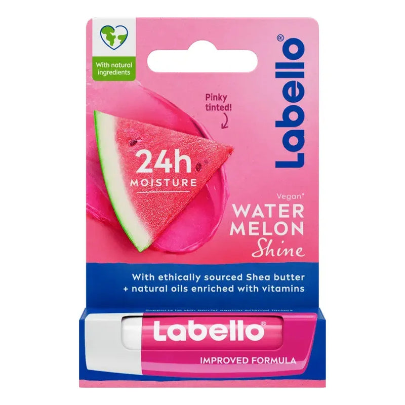 Labello Labello Watermelon Shine 24h Moisture Lip Balm 4.8g Lip Balm Pale Violet Red