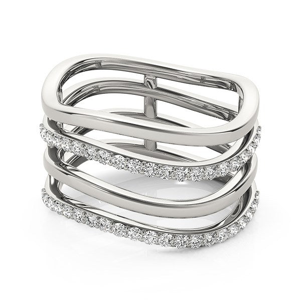 Bids.com 14k White Gold Multiple Band Design Ring with Diamonds (3/8 cttw) Rings White Smoke 3 / White Gold,3.5 / White Gold,4 / White Gold,4.5 / White Gold,5 / White Gold,5.5 / White Gold,6 / White Gold,6.5 / White Gold,7 / White Gold,7.5 / White Gold,8 / White Gold,8.5 / White Gold,9 / White Gold,10 / White Gold