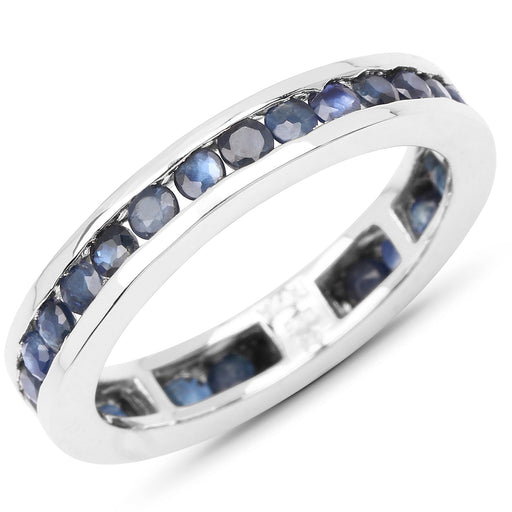 Bids.com 2.00 Carat Genuine Blue Sapphire .925 Sterling Silver Ring Rings White Smoke size 6.00,size 9.00,size 5.00,size 7.00,size 8.00,size 10.00