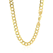 Bids.com 7.0mm 10k Yellow Gold Curb Chain Necklaces White Smoke 22 / Yellow Gold,24 / Yellow Gold,30 / Yellow Gold
