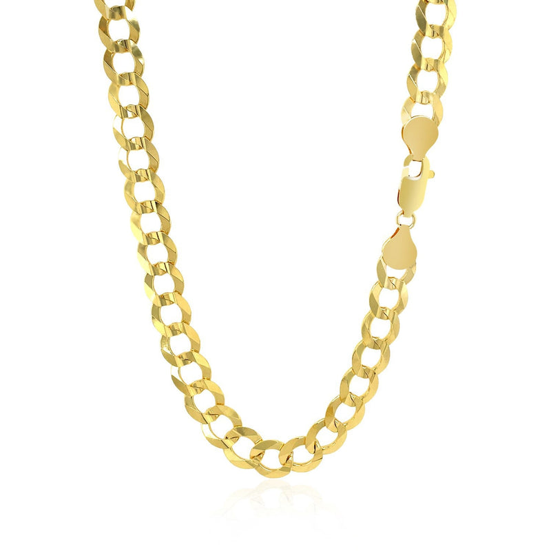 Bids.com 7.0mm 10k Yellow Gold Curb Chain Necklaces White Smoke 22 / Yellow Gold,24 / Yellow Gold,30 / Yellow Gold