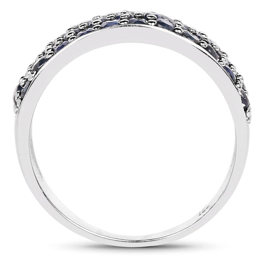 Bids.com 1.70 Carat Genuine Blue Sapphire .925 Sterling Silver Ring Rings White Smoke size 5.50,size 6.00,size 7.00,size 8.00,size 5.00,size 9.00,size 10.00,size 11.00