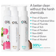 ORL ORL Natural Hydroxyapatite Toothpaste 3-Peat Bundle Bundle White Smoke