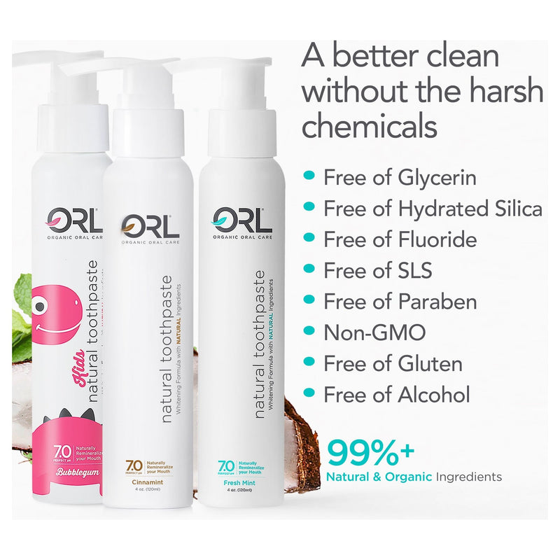 ORL ORL Natural Hydroxyapatite Toothpaste 3-Peat Bundle Bundle White Smoke