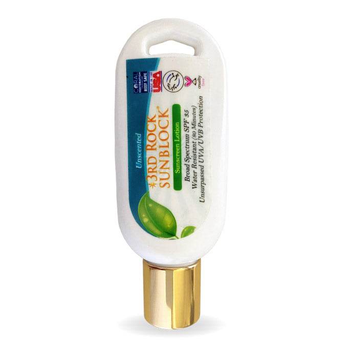 3rd Rock Essentials 3rd Rock Sunblock® Sunscreen Lotion - Unscented - Zinc Oxide Sunscreen SPF 35 - 1.7 oz All Natural SunBlock Light Gray 1-Pack