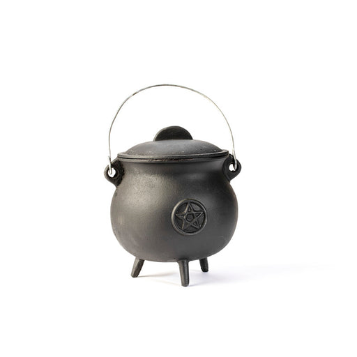 Soap Cauldron Cauldron Iron Pot Bellied - 7 1/2" Diameter Gift White Smoke