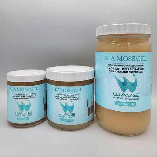 Ocean's Garden Gel WAVE Premium Original Sea Moss Gel (Case) Organic Health Gray 8 ozs,16 ozs,32 ozs